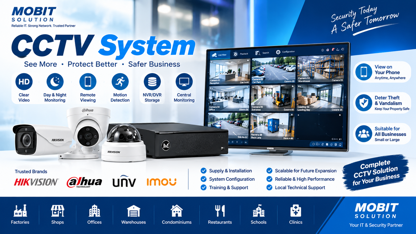 CCTV cameras NVR DVR surveillance monitoring and security system